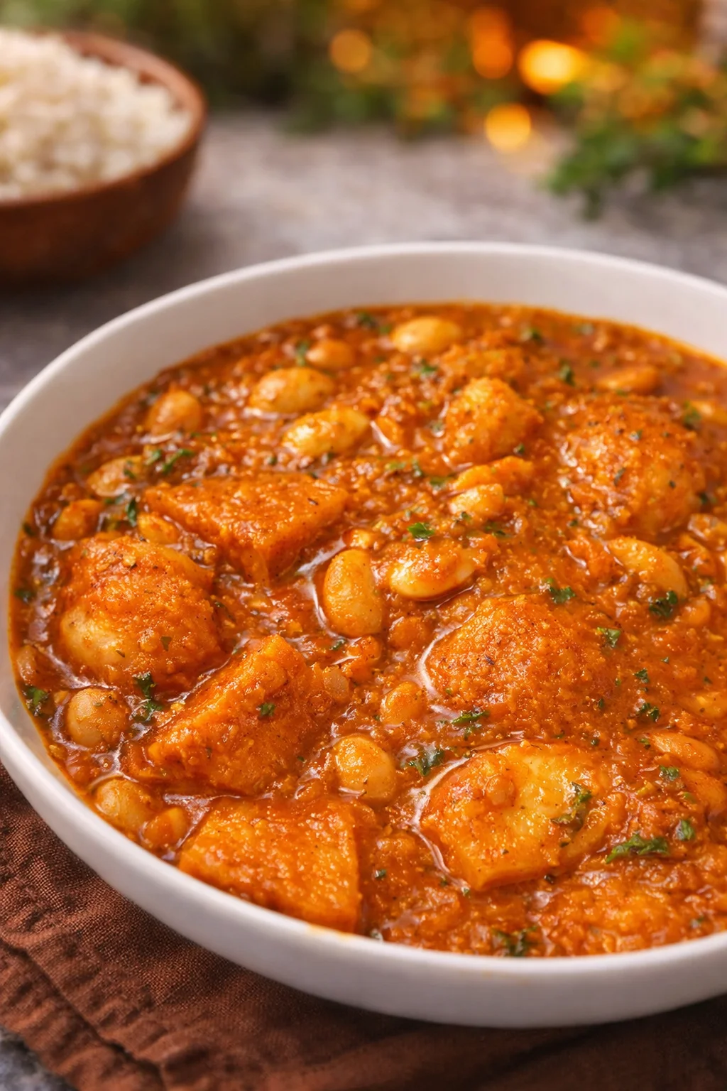 Broad Beans & Potato Curry(Min 2 portions)